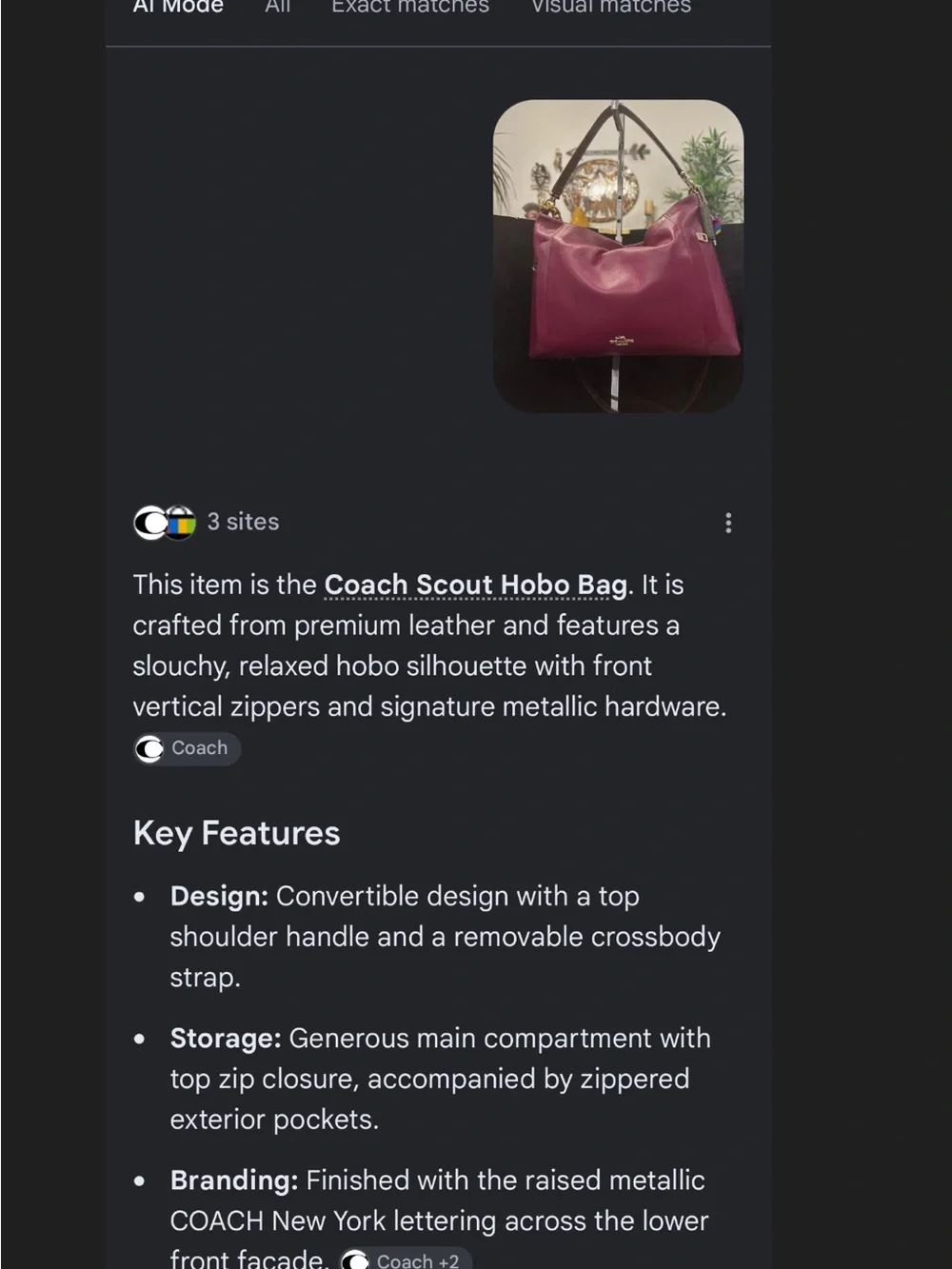 Coach shoulder bag
